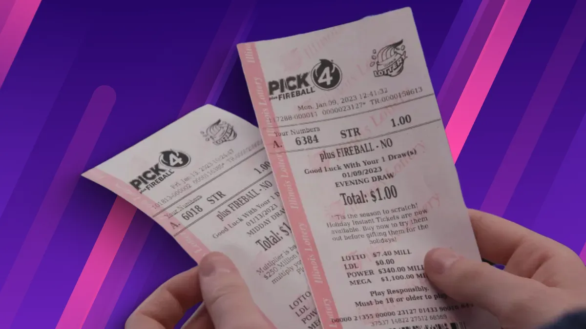 Two Illinois Lottery Pick 4 tickets